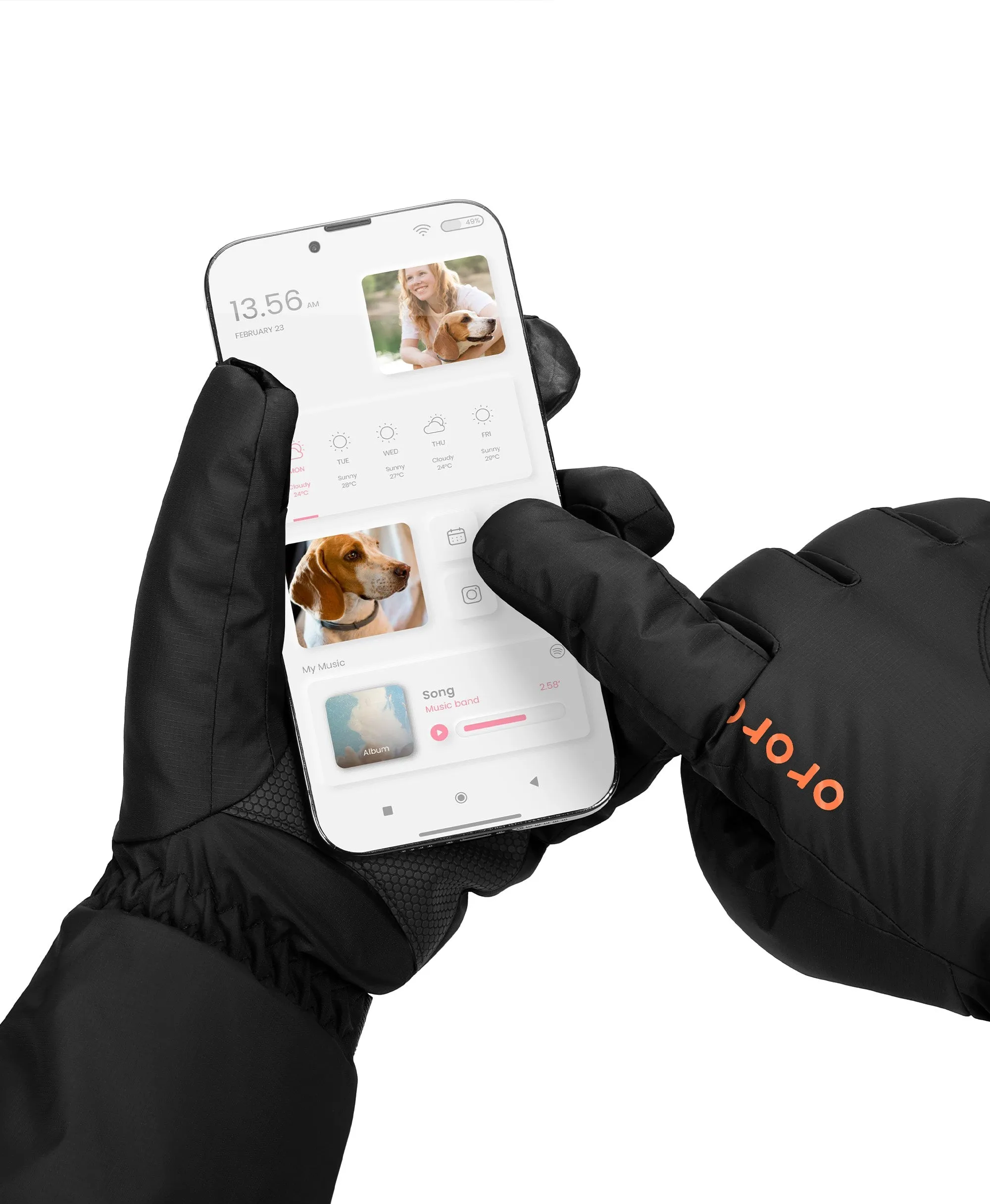 Anchorage Unisex Heated Insulated Gloves (Batteries Not Included)