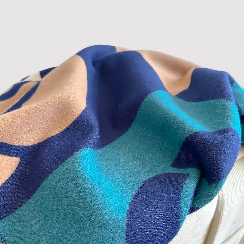 Ancien | Women's Floral Double-sided Cashmere Pashmina Scarf