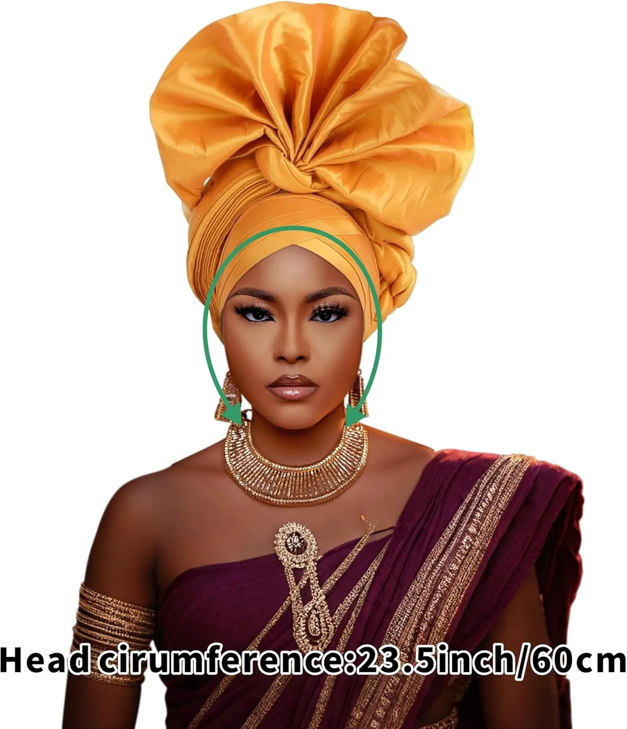 Auto Gele African Head Tie of Nigeria ASO Oke Headwraps Hat Turban Wedding Party Handmade Elegant Hair Wear Cap for Women