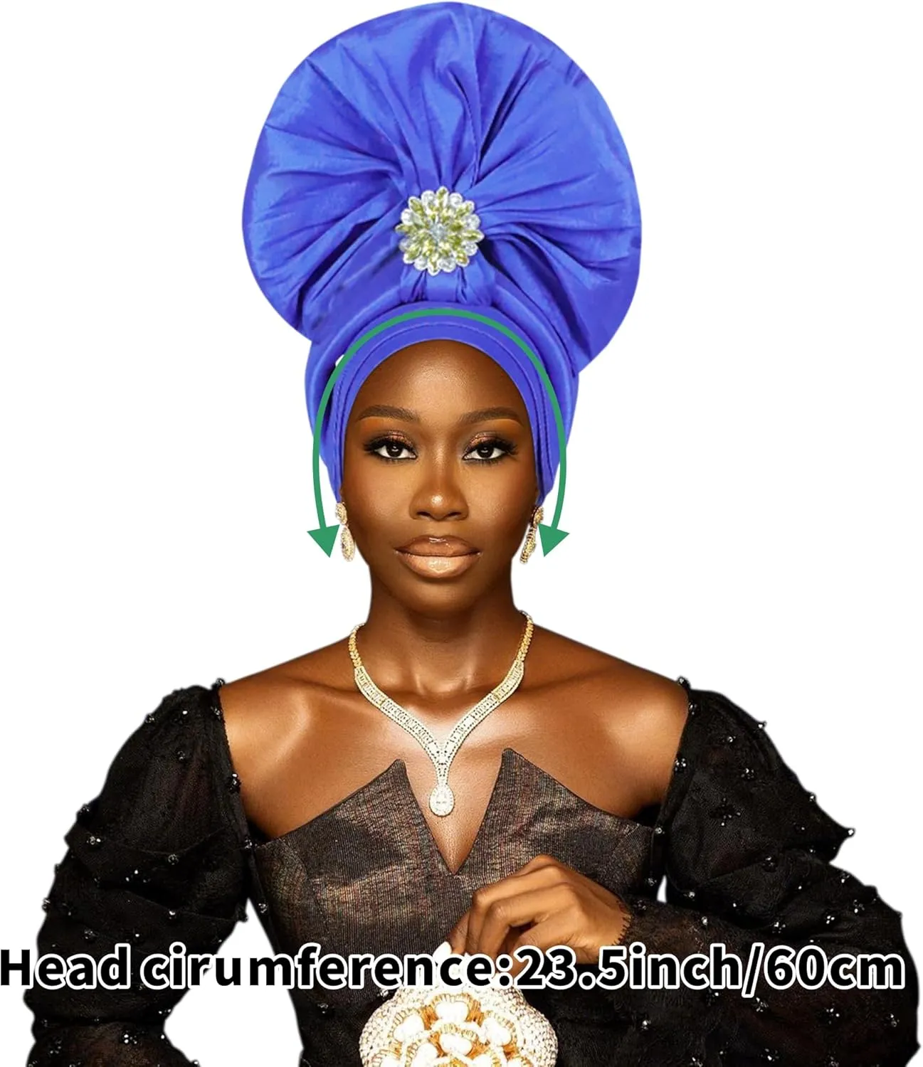 Auto Gele African Head Tie of Nigeria ASO Oke Headwraps Hat Turban Wedding Party Handmade Elegant Hair Wear Cap for Women