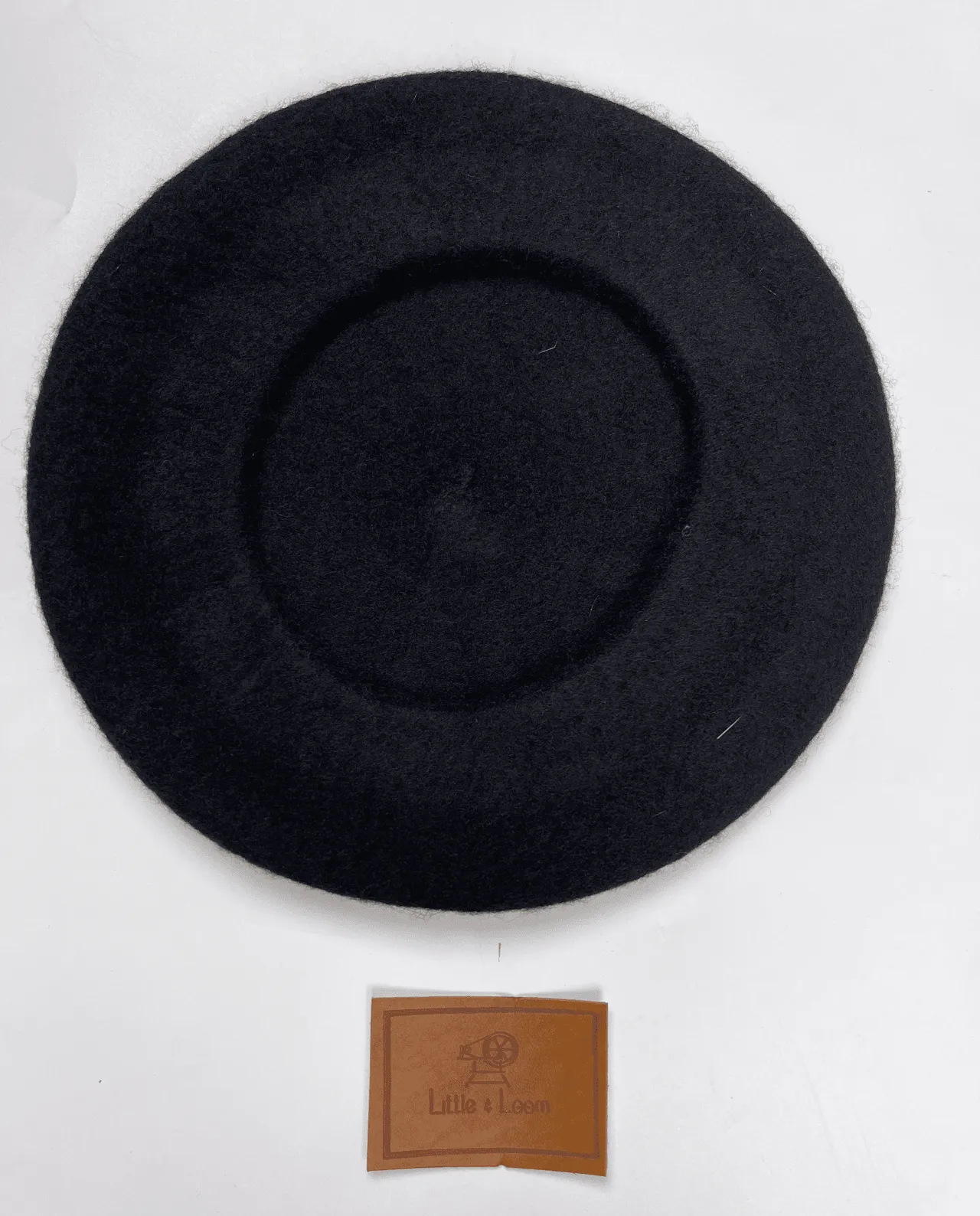 BLACK BERET CAP