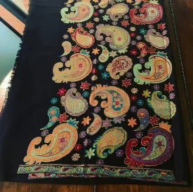 Black Shawl, Black Floral Shawl