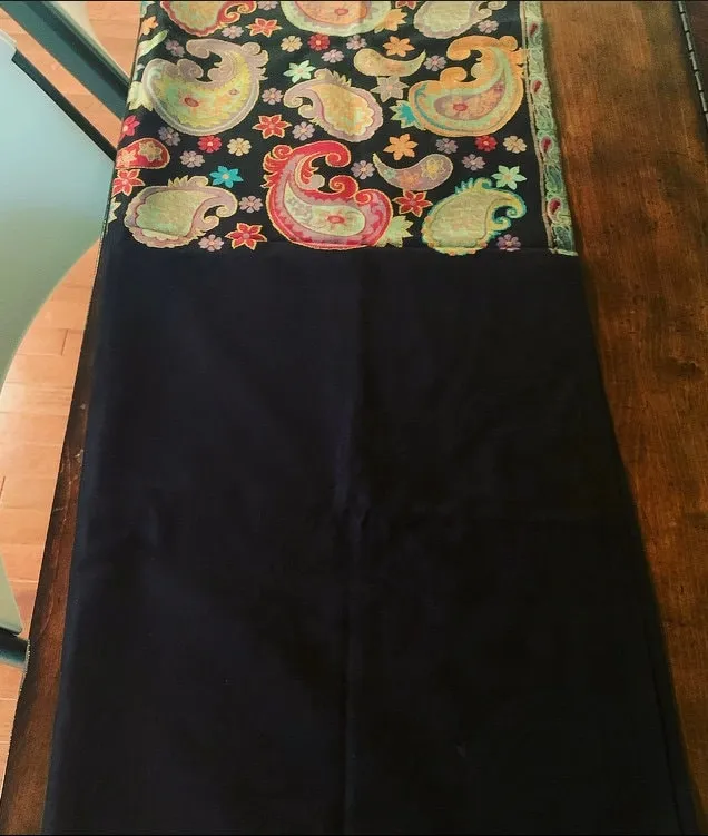 Black Shawl, Black Floral Shawl
