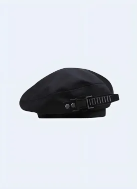 Black Techwear Beret