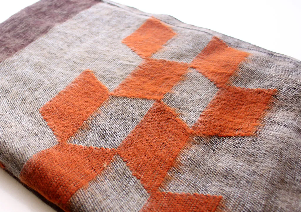 Brown Butta Woolen Shawl from Nepal