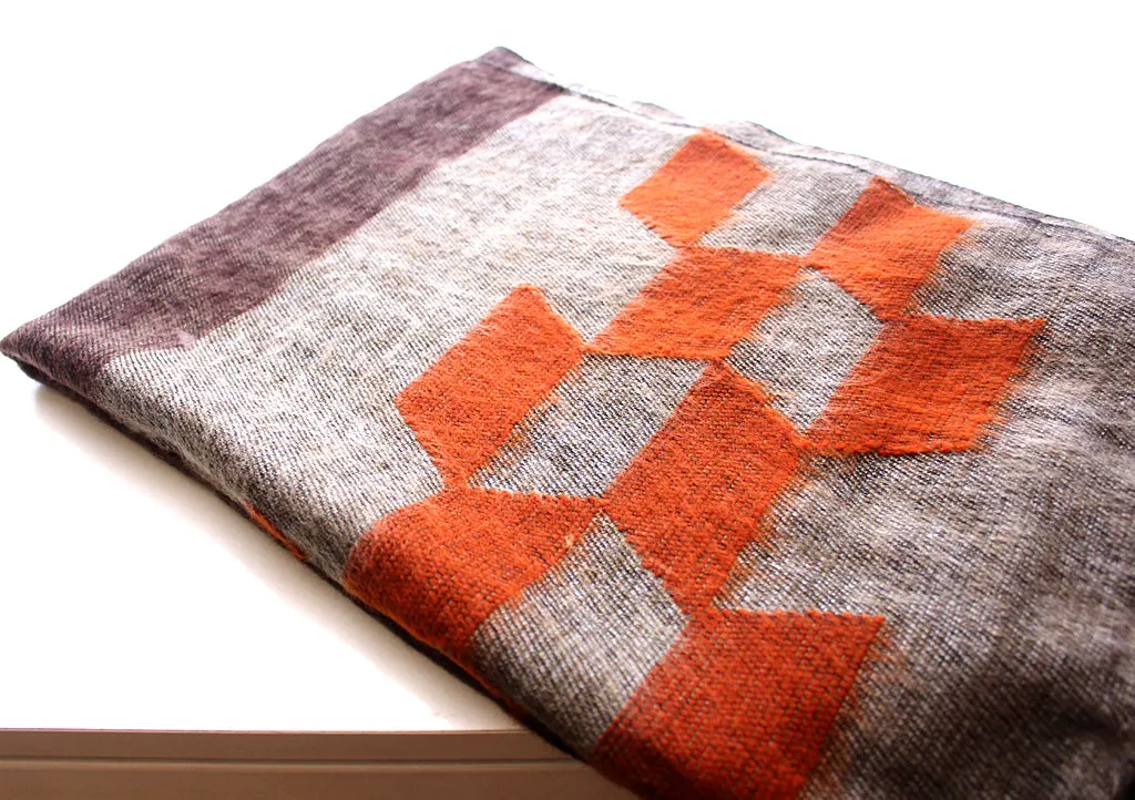 Brown Butta Woolen Shawl from Nepal