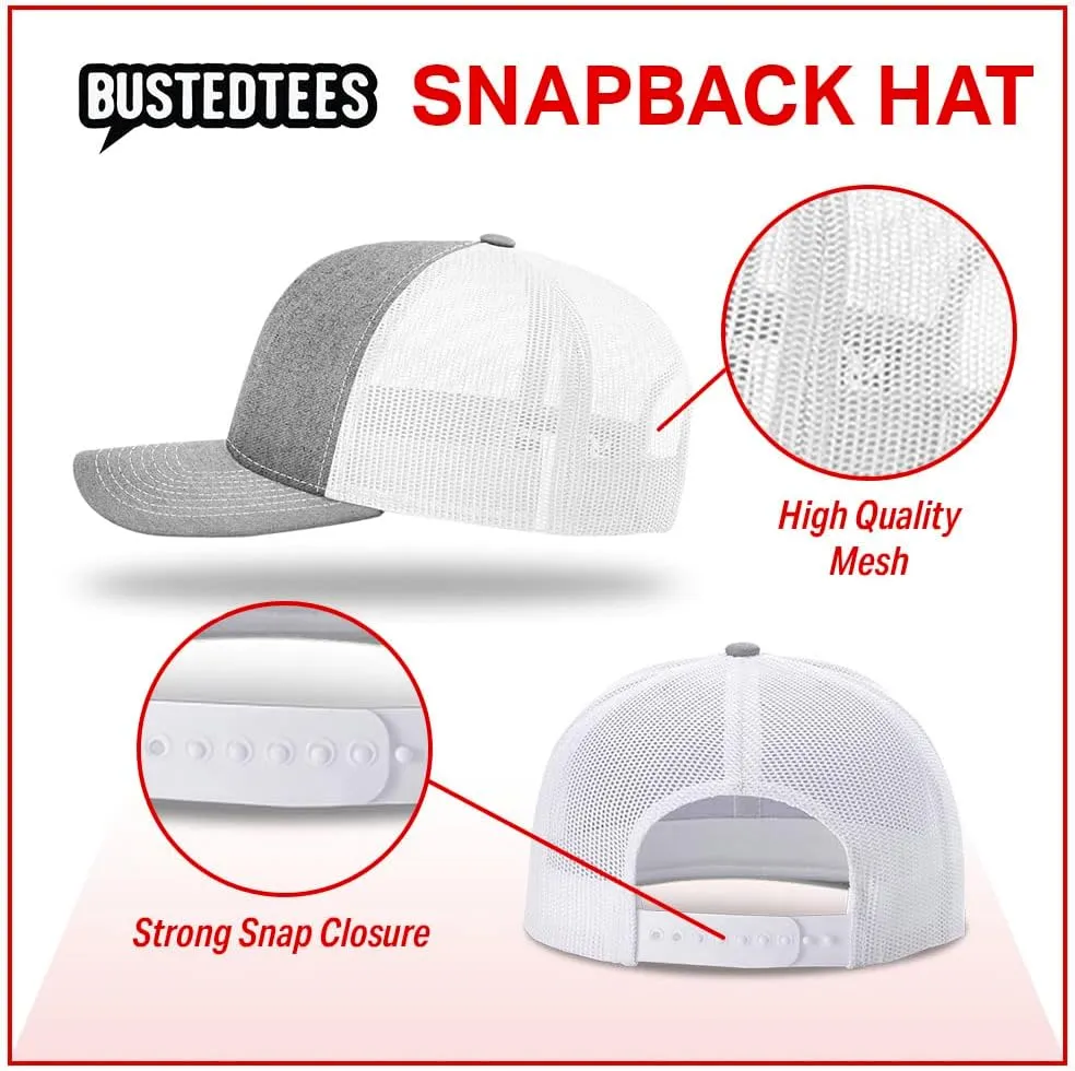 BustedTees XRP Back Mesh Hat Casual Wear Crypto Baseball Cap for Mens & Womens Breathable Mesh Adjustable Snapback Strap
