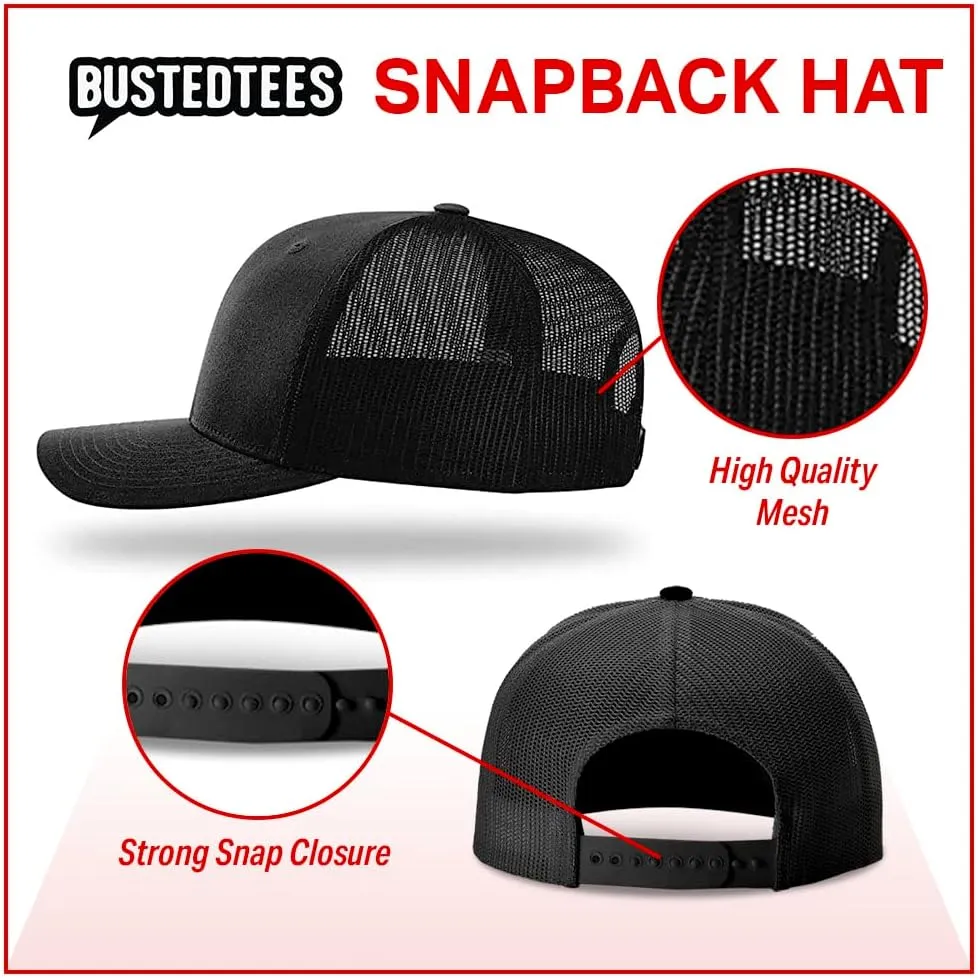 BustedTees XRP Back Mesh Hat Casual Wear Crypto Baseball Cap for Mens & Womens Breathable Mesh Adjustable Snapback Strap
