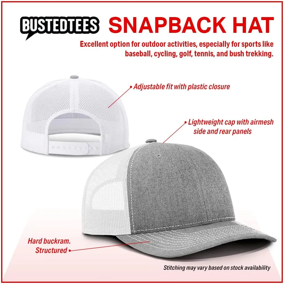 BustedTees XRP Back Mesh Hat Casual Wear Crypto Baseball Cap for Mens & Womens Breathable Mesh Adjustable Snapback Strap