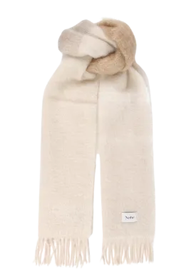 Camilla Fluffy Mohair Scarf - Offwhite