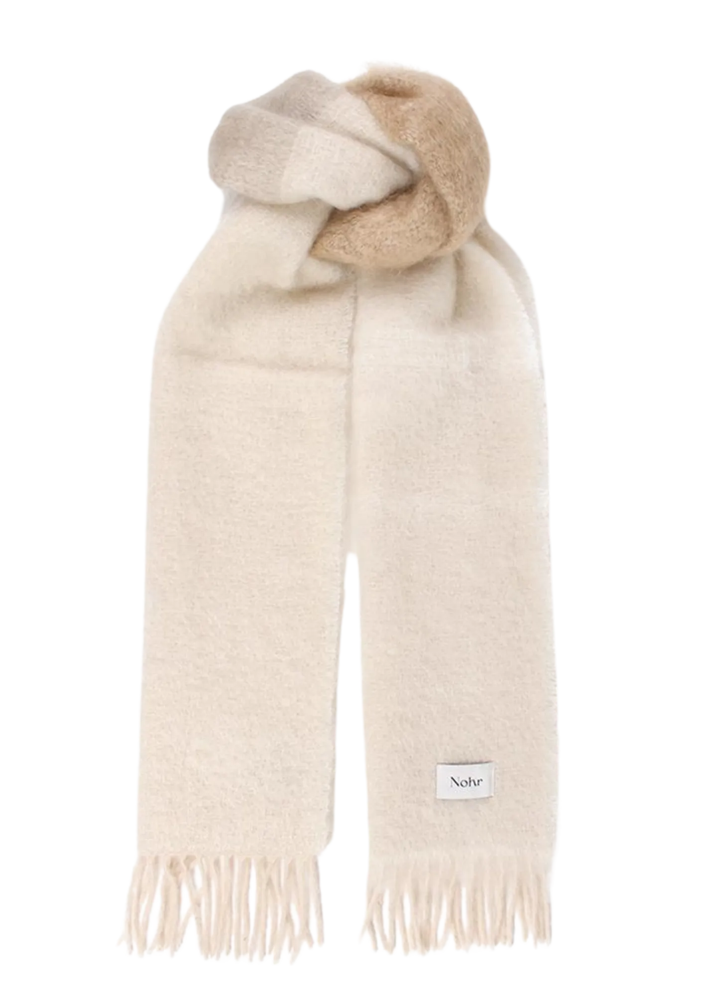 Camilla Fluffy Mohair Scarf - Offwhite