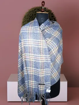 Cashmere Woolen Stole | Check Design | Reversible Stole