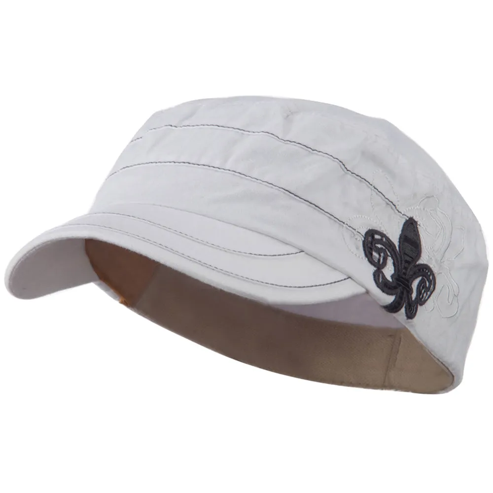 Checkered Flower Army Cap