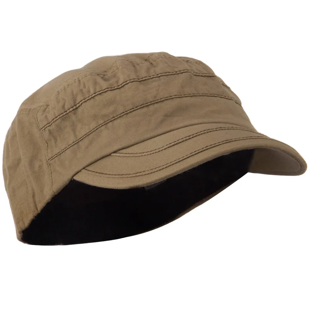 Checkered Flower Army Cap