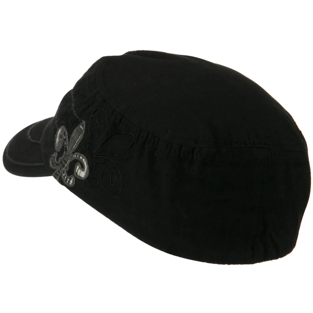 Checkered Flower Army Cap