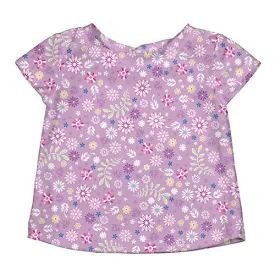 Classics Cap Sleeve Rashguard-Lavender Wildflower