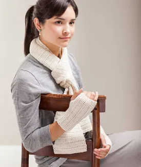 Classroom: Crocheted Sampler Scarf & Handwarmers Pattern