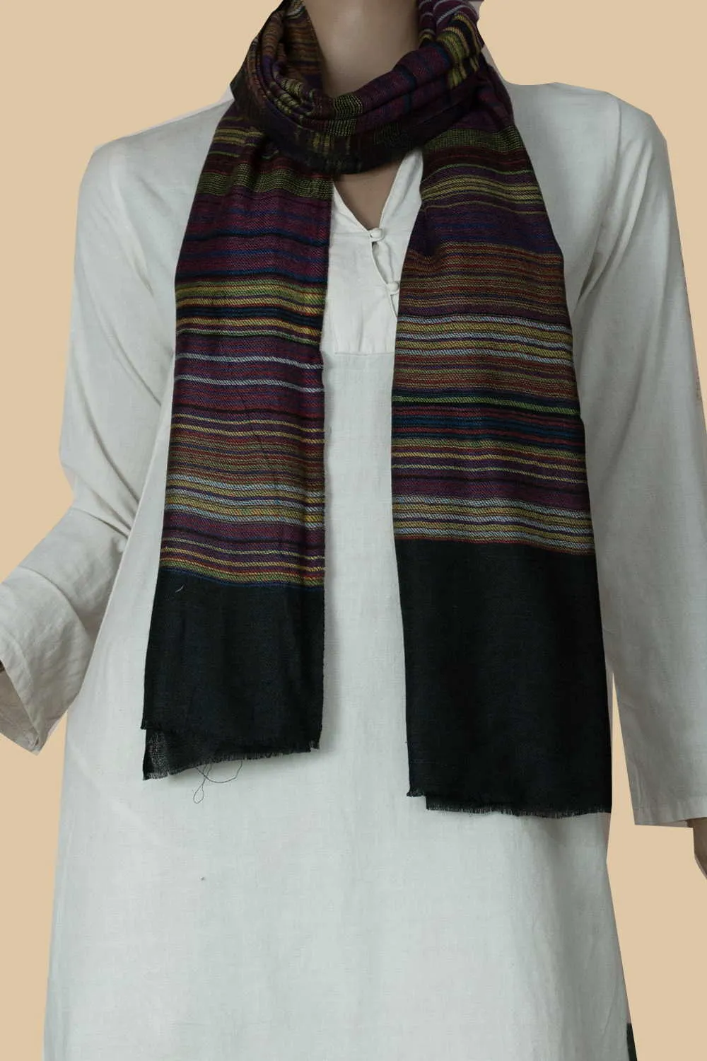 Colour Play Kashmir Woolen Stole
