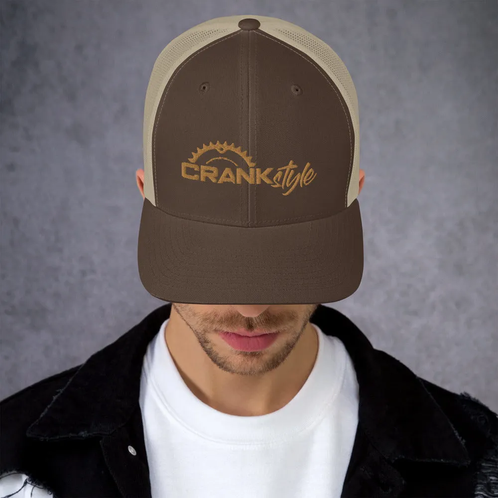 Crank Style Brown & Tan Trucker Cap
