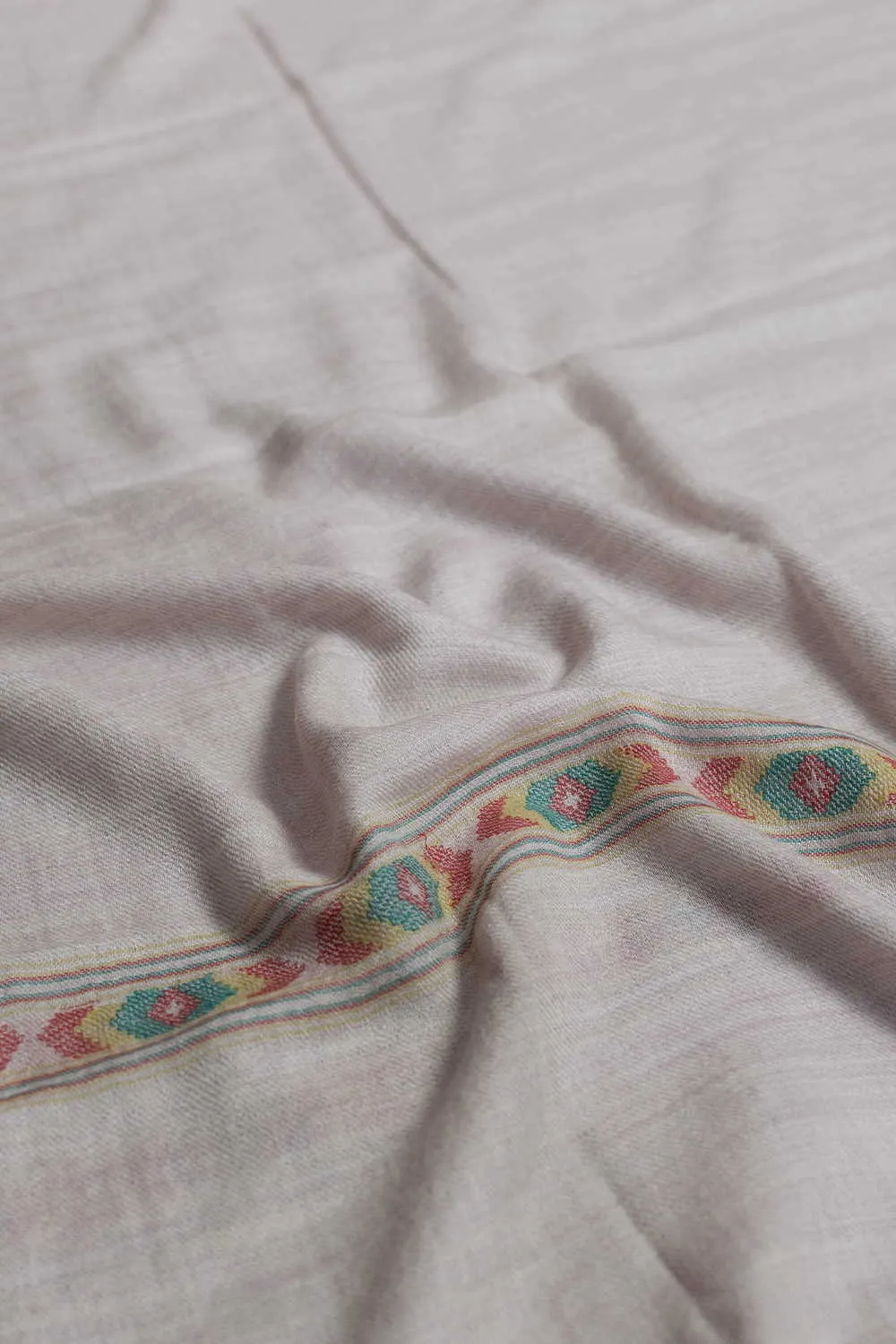 Creamy Pink Kashmir Woolen Stole