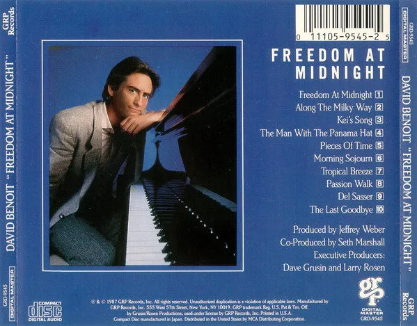 David Benoit - Freedom At Midnight (CD, Album) (NM or M-)