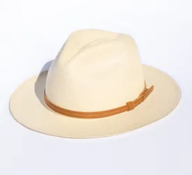 Elegancia Tropical Hats - Classic Natural Panama Hat with Leather Headband - Unisex