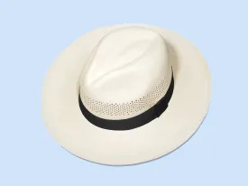 Elegancia Tropical Hats - Classic Patterned White Panama Hat - Unisex