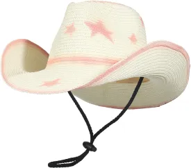 EOZY Western Cowboy Hat with String for Women Men Foldable Summer Sun Protection Straw Beach Hats with Wide Brim