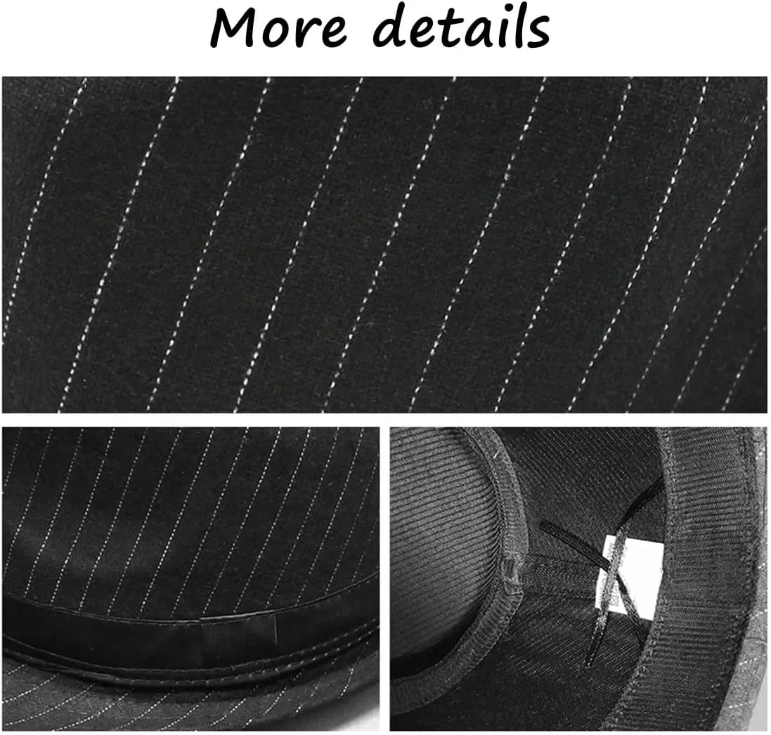 Fedora Hat Men Felt Panama Jazz Hat Women Classic Manhattan Structured Trilby Hat Short Brim Vintage Fedora Hat Band