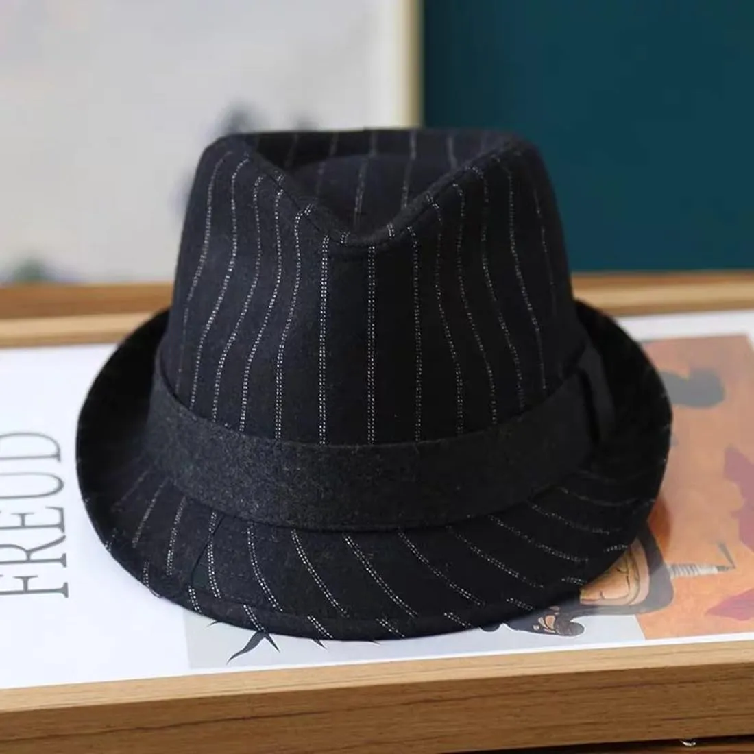 Fedora Hat Men Felt Panama Jazz Hat Women Classic Manhattan Structured Trilby Hat Short Brim Vintage Fedora Hat Band