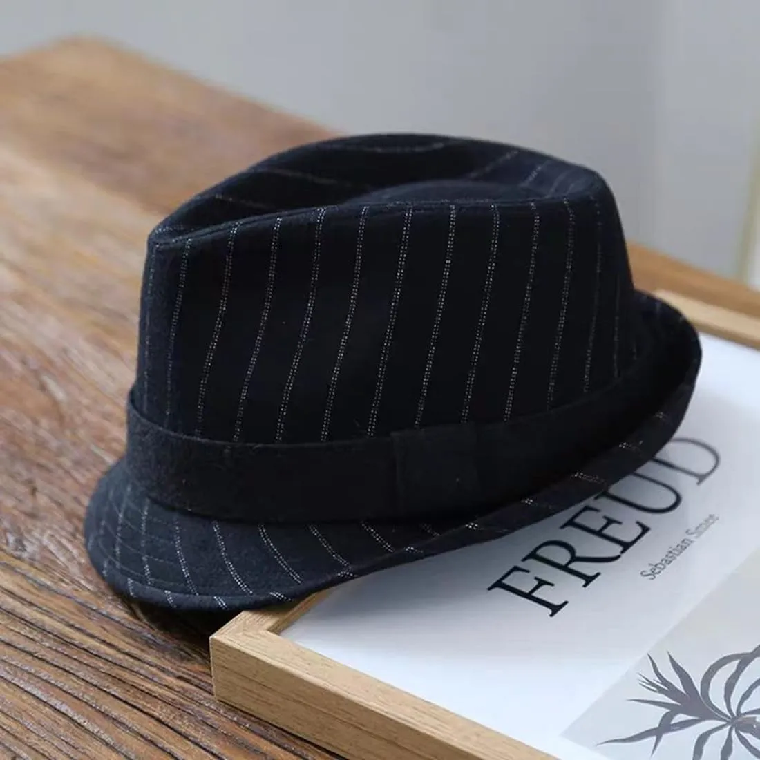 Fedora Hat Men Felt Panama Jazz Hat Women Classic Manhattan Structured Trilby Hat Short Brim Vintage Fedora Hat Band