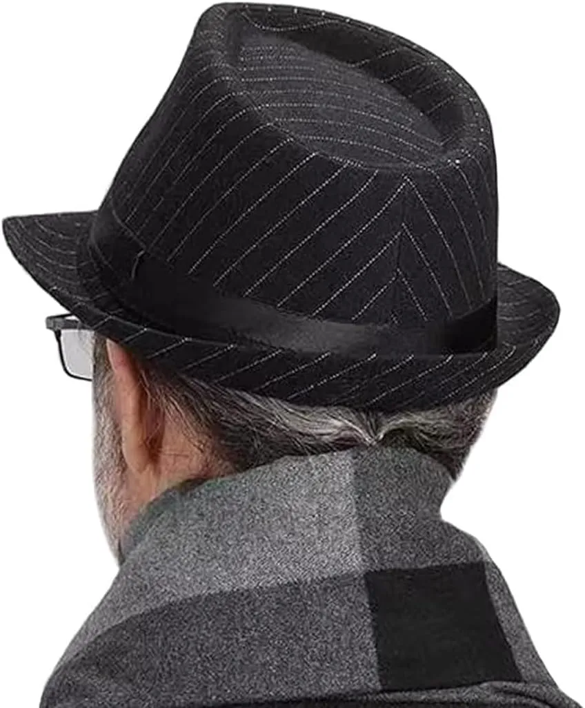 Fedora Hat Men Felt Panama Jazz Hat Women Classic Manhattan Structured Trilby Hat Short Brim Vintage Fedora Hat Band
