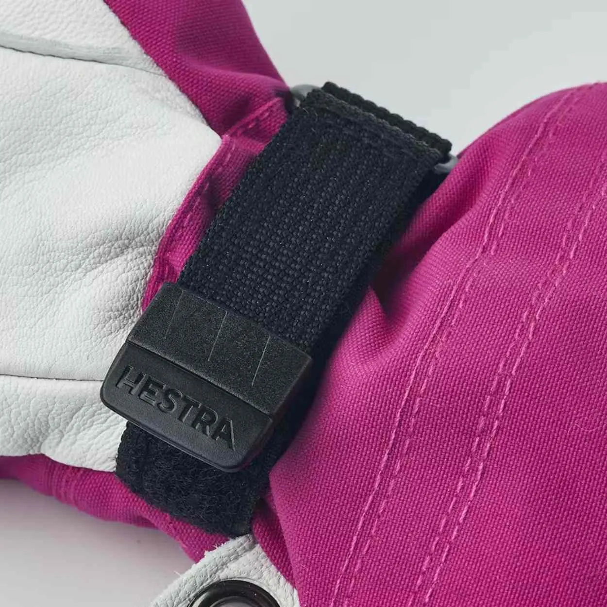 Hestra Leather Heli Girls Ski Gloves - Fuchsia (30560-930)