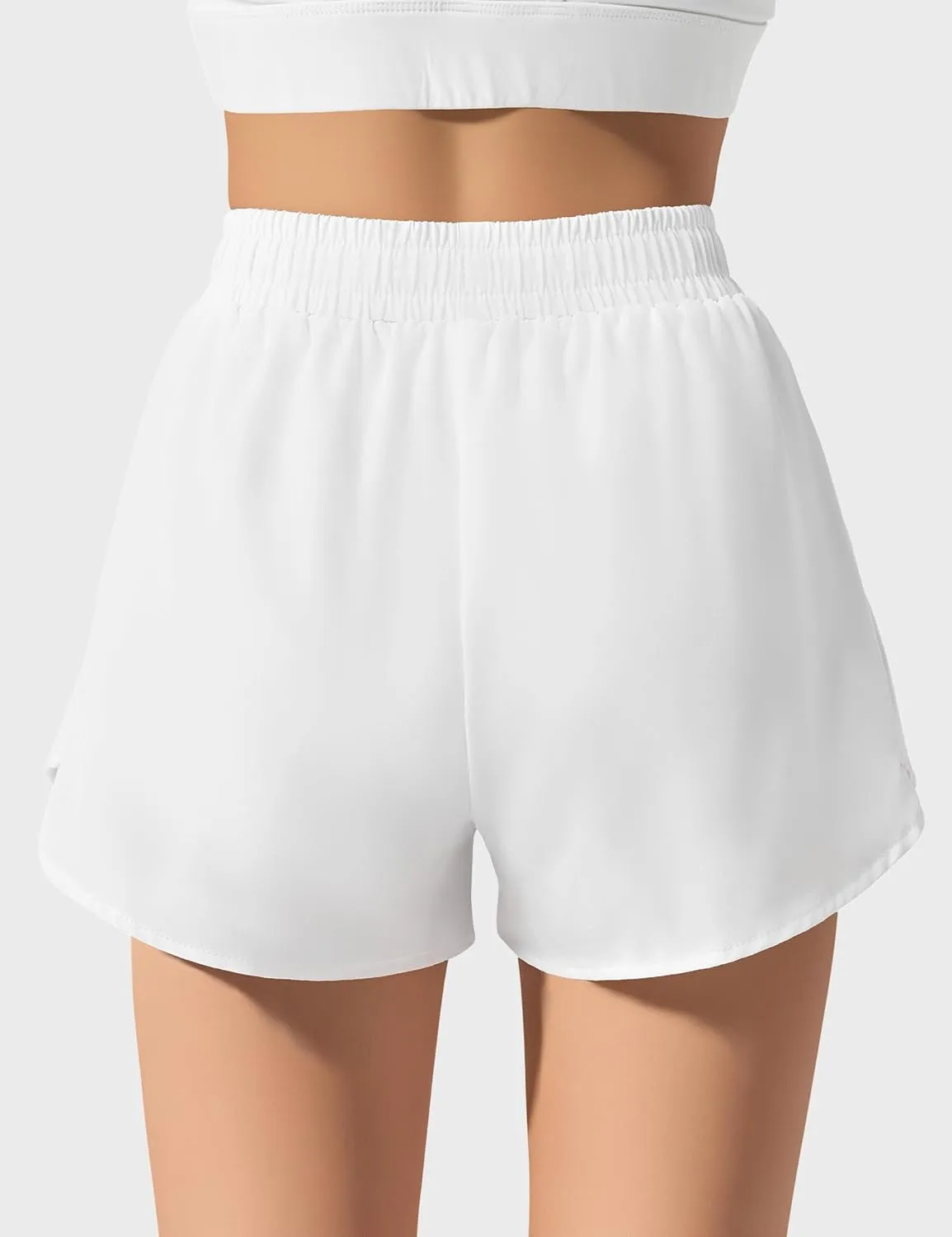 JOCMIC Girls Athletic Shorts with Liner 2 in 1 High Waist Running Short for Basketball Volleyball Tennis