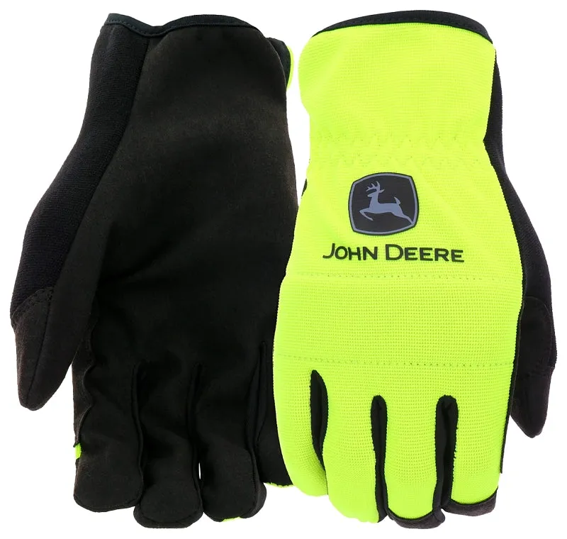 John Deere JD86018-XL High-Dexterity Work Gloves, Men's, XL, Reinforced Thumb, Shirred Cuff, Spandex/Synthetic Leather :PR: QUANTITY: 1