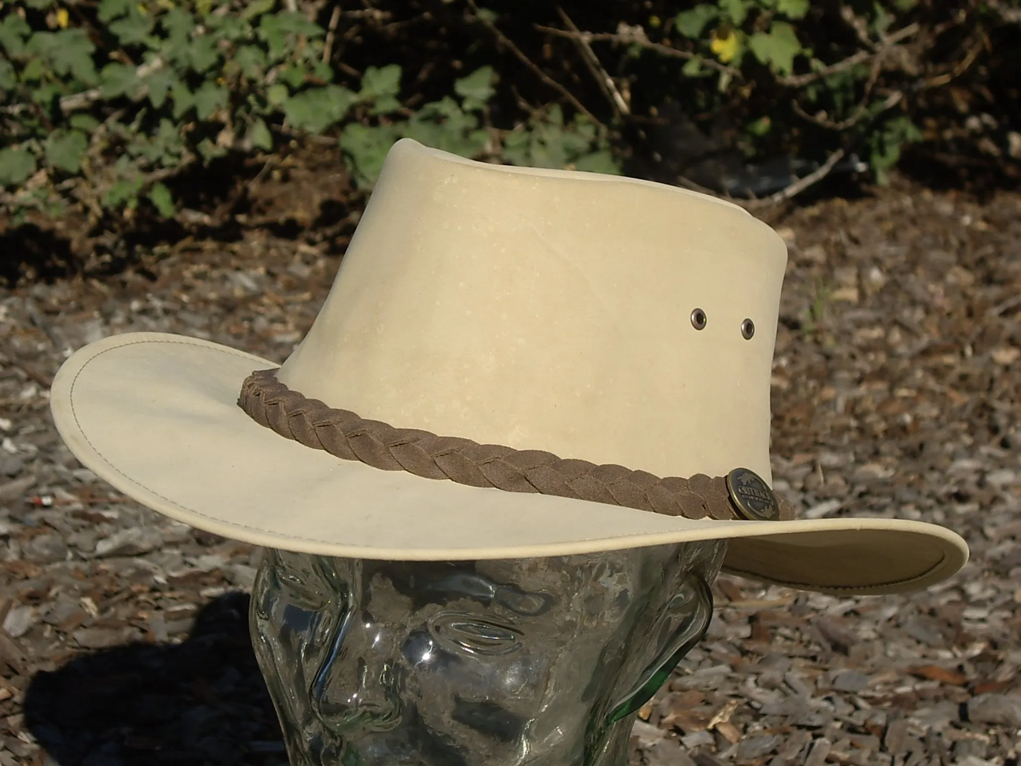 Kangaroo Leather Hat- Bone Softy by Outback Survival Gear