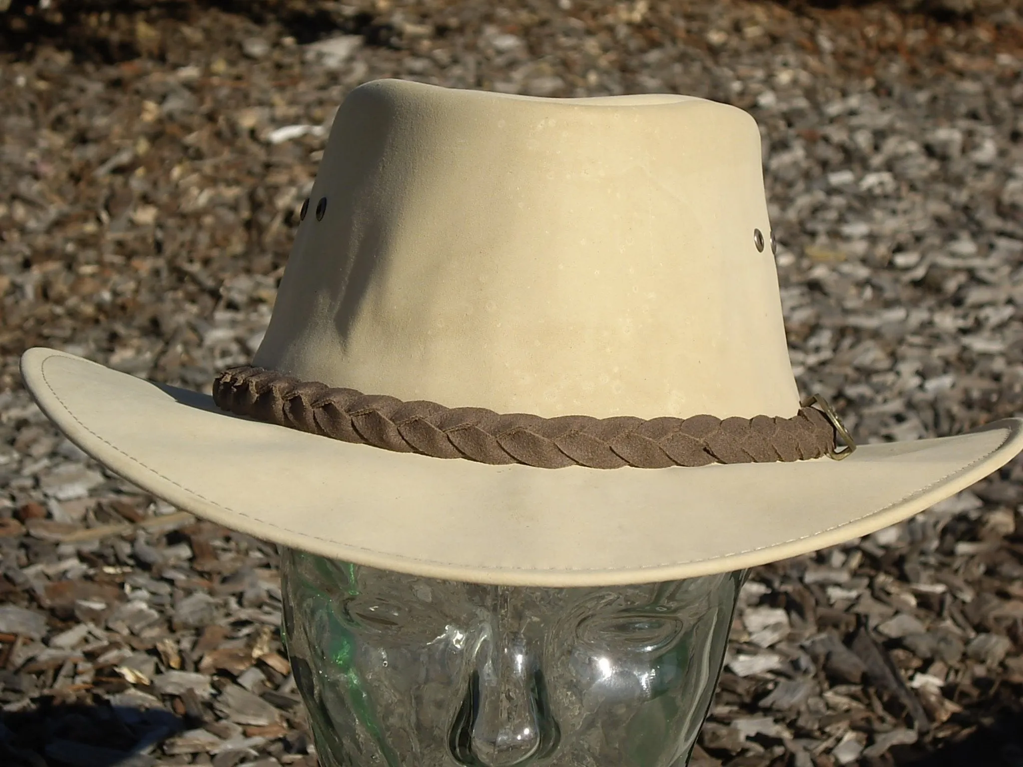 Kangaroo Leather Hat- Bone Softy by Outback Survival Gear