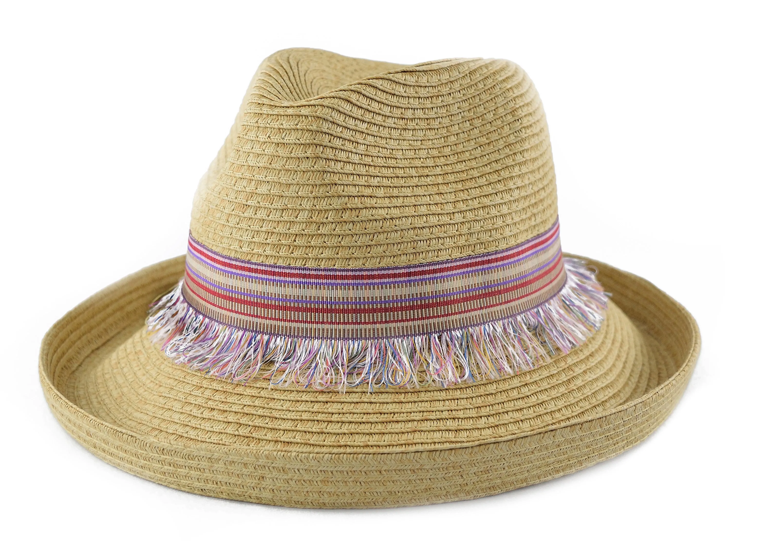 Kettle Fedora Color Stripe Fringe Band