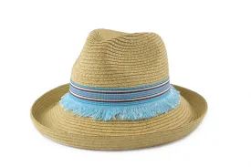 Kettle Fedora Color Stripe Fringe Band