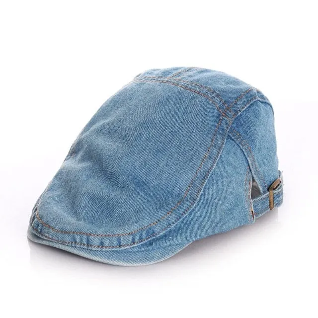 Kids Denim Beret Cap