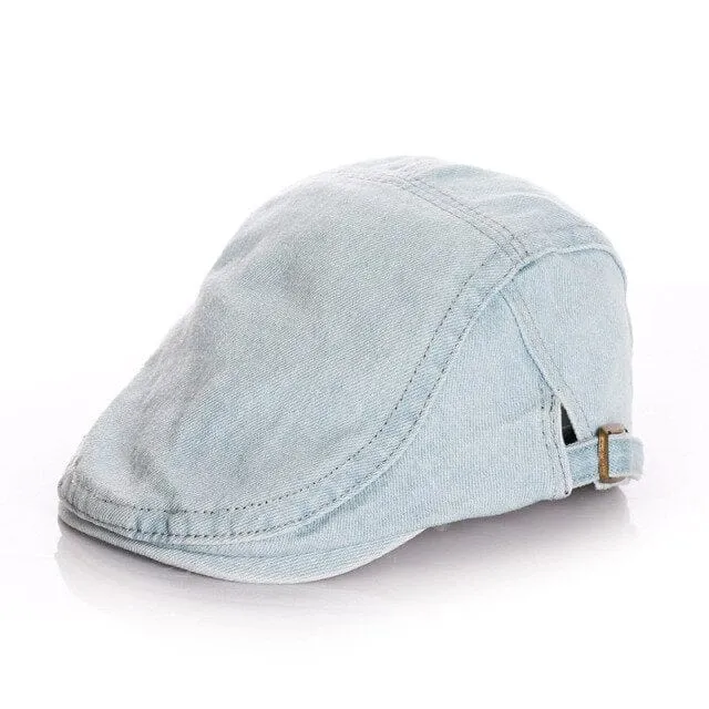 Kids Denim Beret Cap