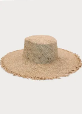 Leonora Boa Straw Boater