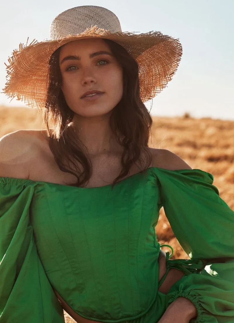 Leonora Boa Straw Boater