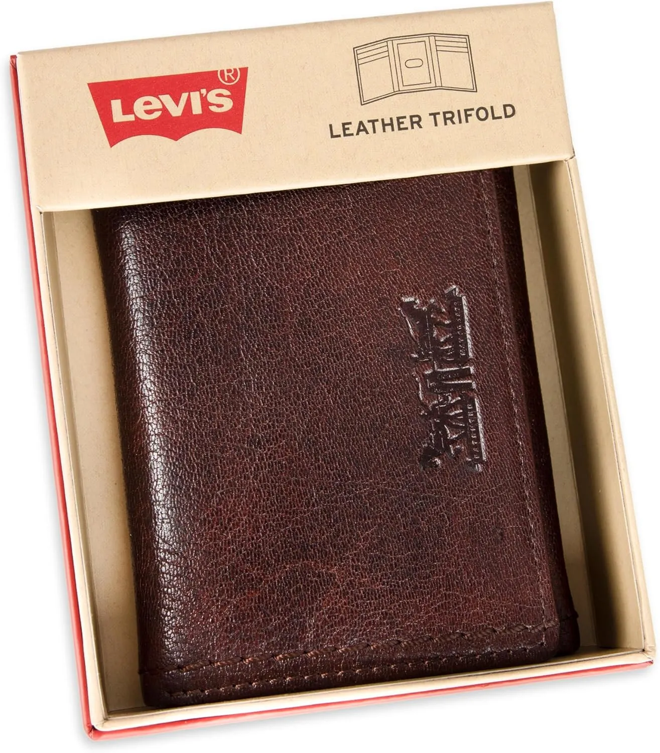 Levi's Men's Trifold Wallet-Sleek and Slim Includes Id Window and Credit Card Holder