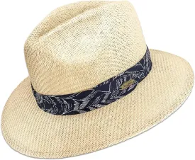 Matte Toyo Men's Straw Safari Sun Hat with 3-Pleat Ribbon Band