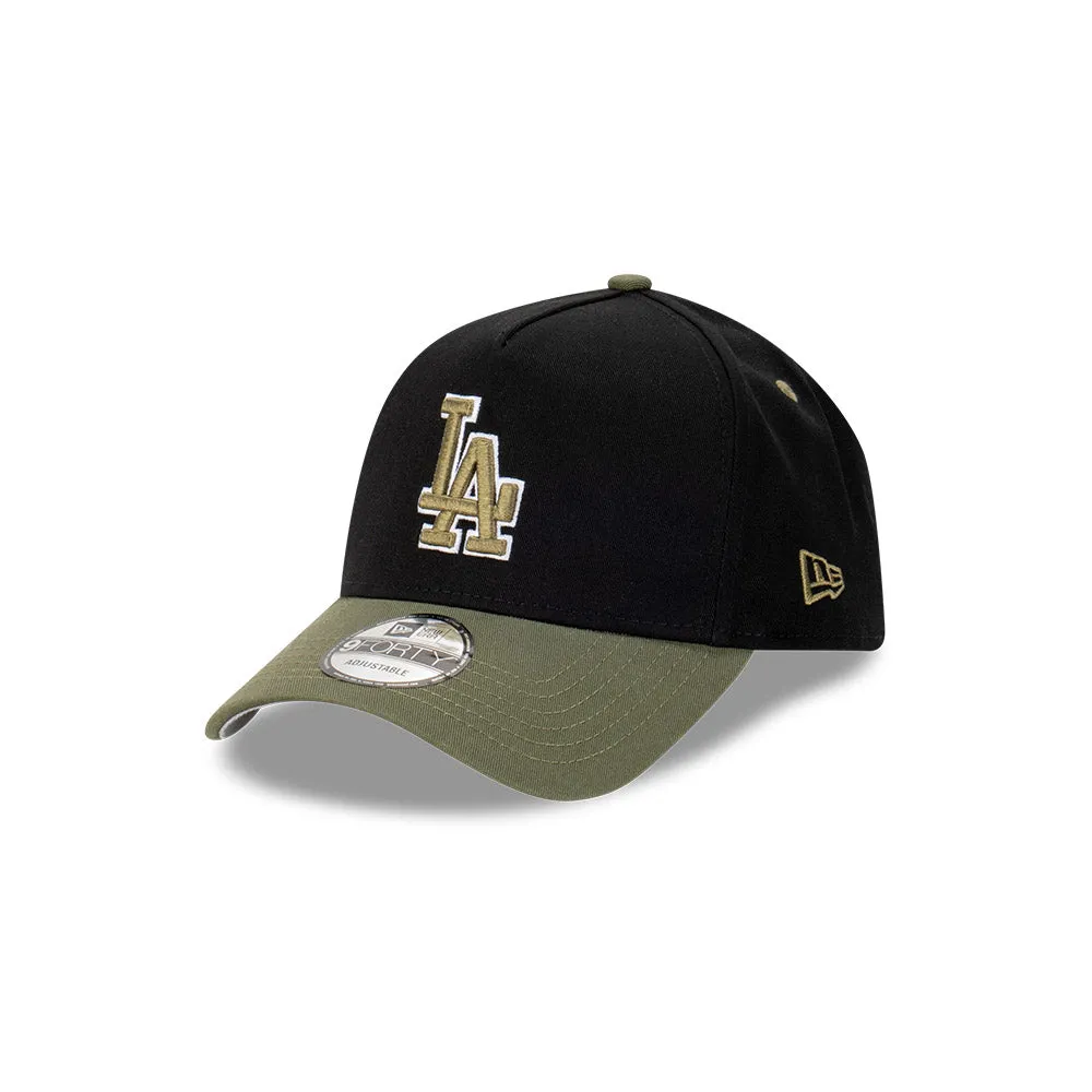 New Era 9FORTY A-Frame Los Angeles Dodgers Black Olive Snapback Cap