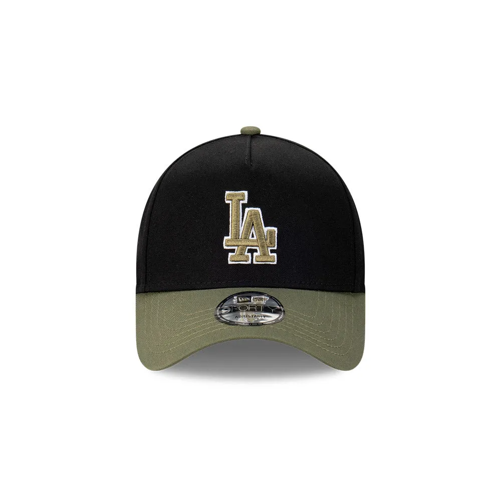 New Era 9FORTY A-Frame Los Angeles Dodgers Black Olive Snapback Cap