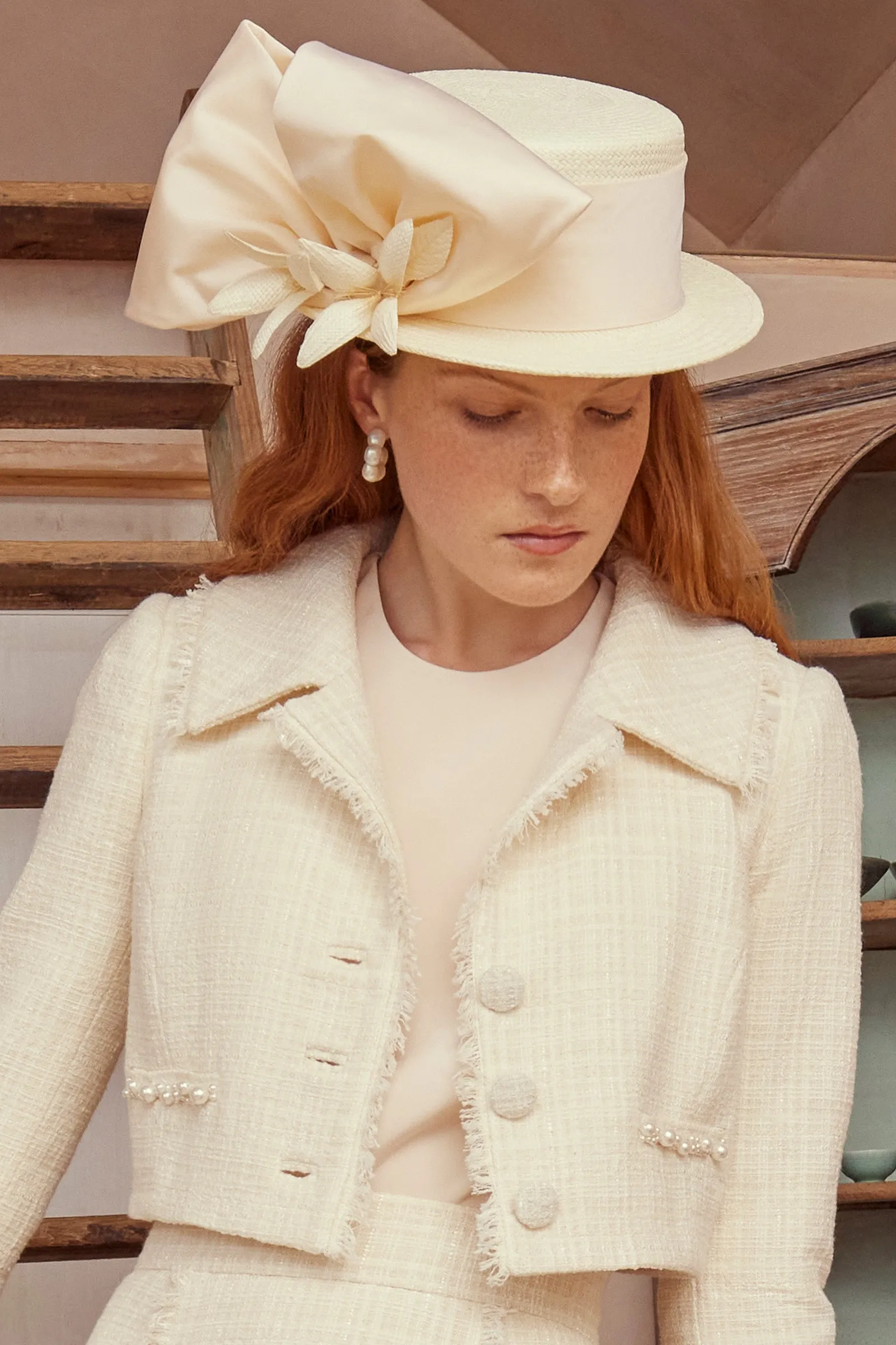 Orchid Boater Sustainable Hat x Ruth Ravenscroft