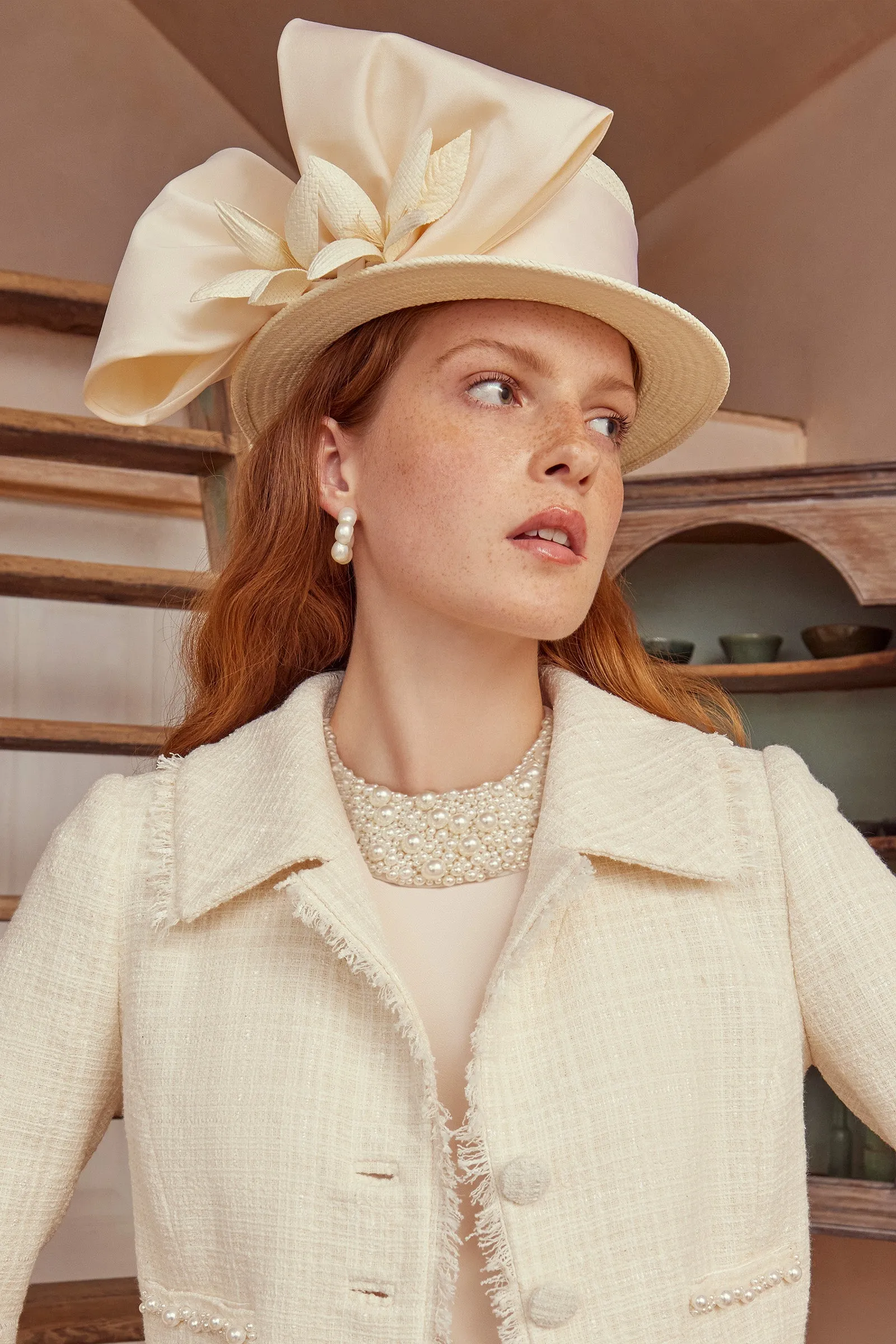 Orchid Boater Sustainable Hat x Ruth Ravenscroft