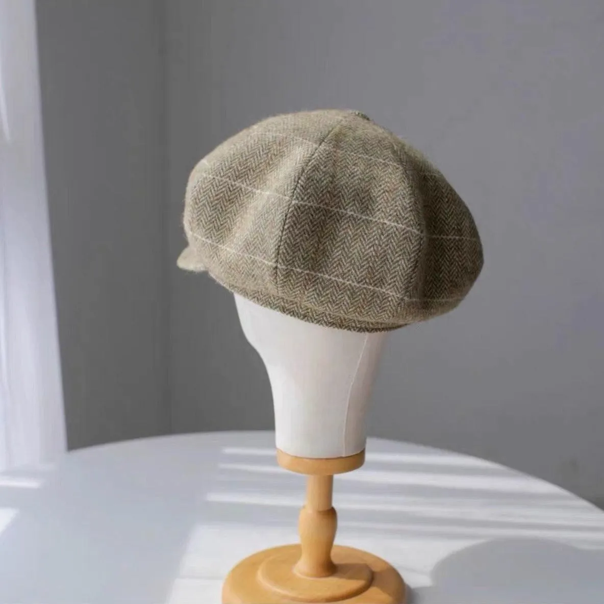Oversize Slouchy Wool Newsboy Cap